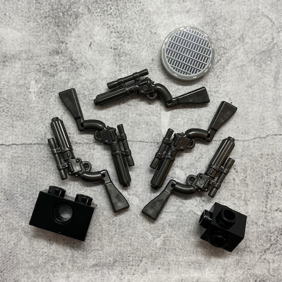 Confezione da 5 Custom Sci-fi Fett Hunter Rifle lotto per lego Minifigures  / A11683 / Diy Blocks Accessori per armi compatibili pistola -  Italia