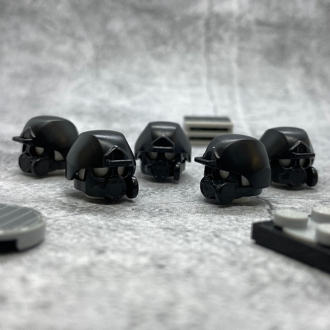ミニフィギュア用カスタムS10ガスマスク（ヘルメット付き）5個パック