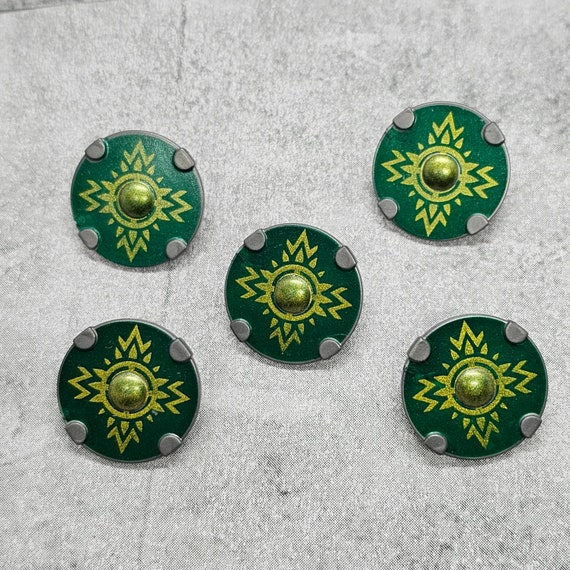 MuseBrickArts 5-Pack Rohan Knight Shields – Compatible With LEGO Minifigures (LOTR, Fantasy)