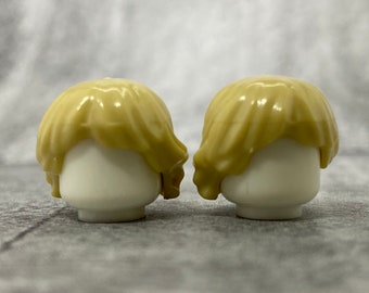 2 pack Dirty Blonde Tan Messy Hair Medium for Lego Minifigures Wdc02 Minifigure NOT INCLUDED Luke Surfer Blocks Compatible Etsy