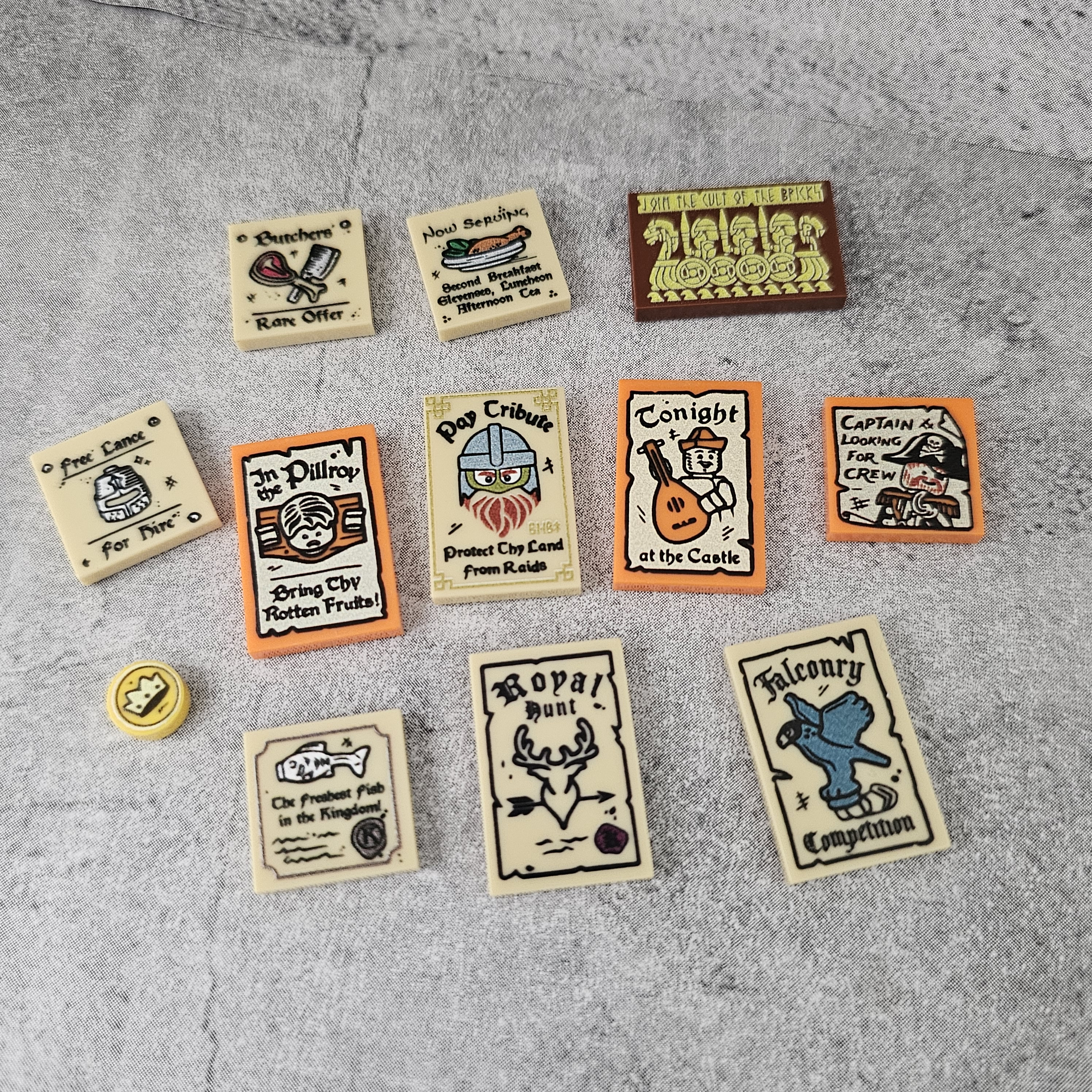 濁浪の執政　Murk tide Regent　英語版　4枚セット Multipack Medieval Blocks Tiles Lot for Minifigures | B1mdvl02