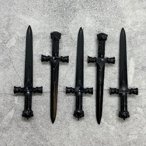 5-pack Bear Knight Sword Black lot for lego Minifigures | C80959 |  Minifigure NOT Included Blocks Compatible