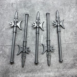 5-pack Pole Axe Gray lot for Minifigures | C50925 |  Minifigure NOT Included Blocks Compatible