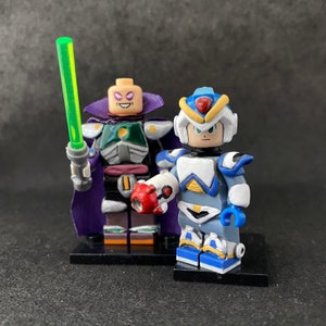 Handcrafted MOC Set Armored Fighting Robot Android X and Maverick Boss Sculpted Custom minifigures | Anime | Video Game Character