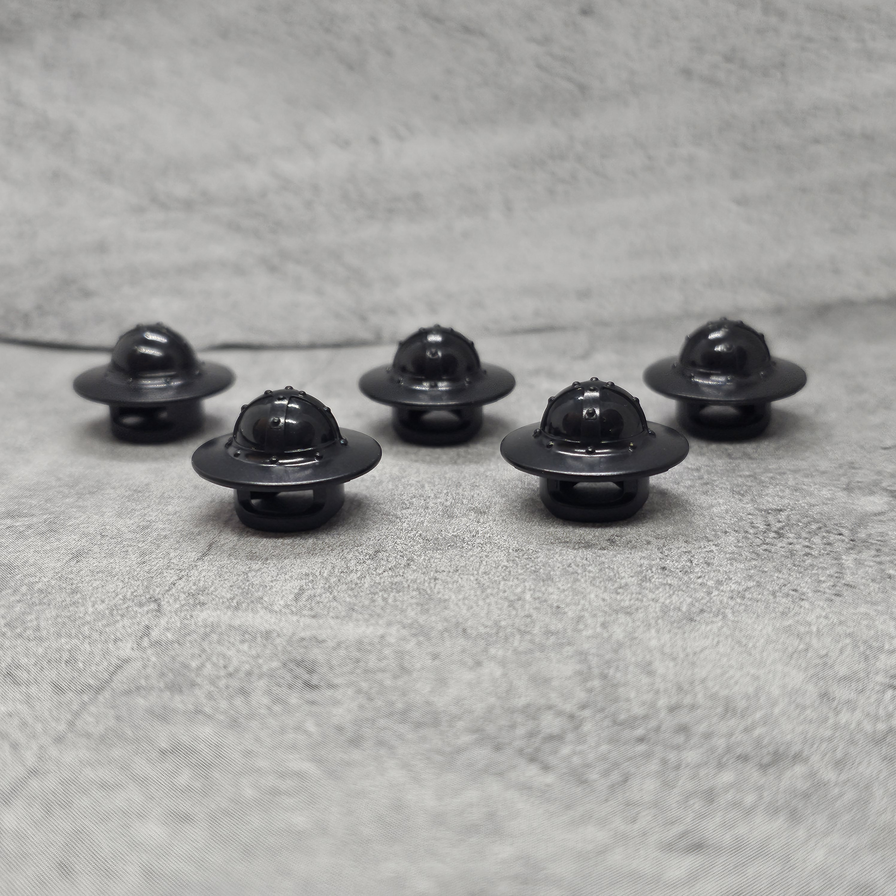 5-pack Custom Classic Knight Helmet black lot for Minifigures castle guard | E9TK48 |  Minifigure NOT Included | blocks compatible