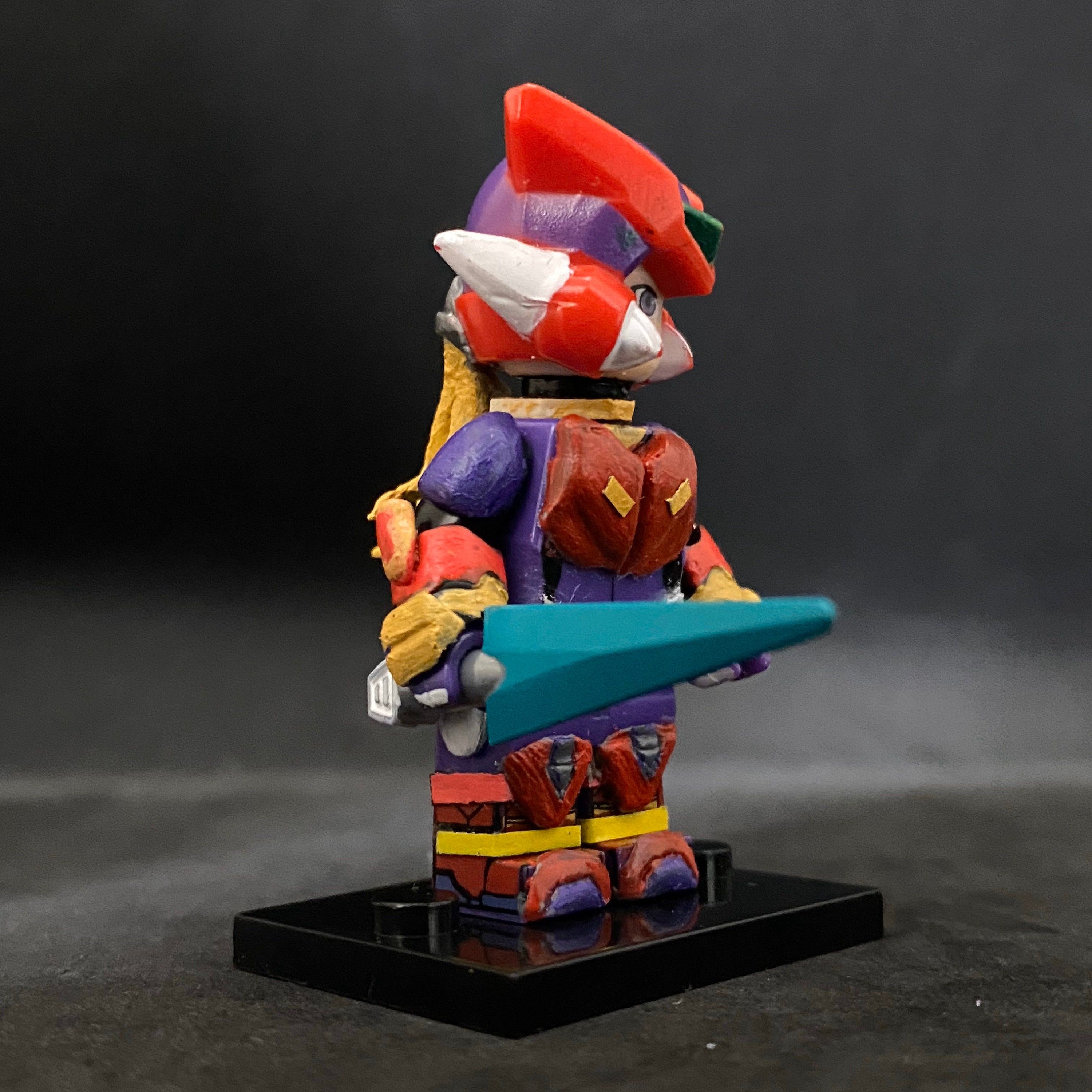 Handcrafted MOC Red Fighting Robot Android Sculpted Custom