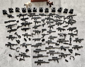 Modern Warfare 86pcs Multi-pack lot for lego Minifigures weapons  accessories machine guns Armor |BX2577 Minifigure NOT Included