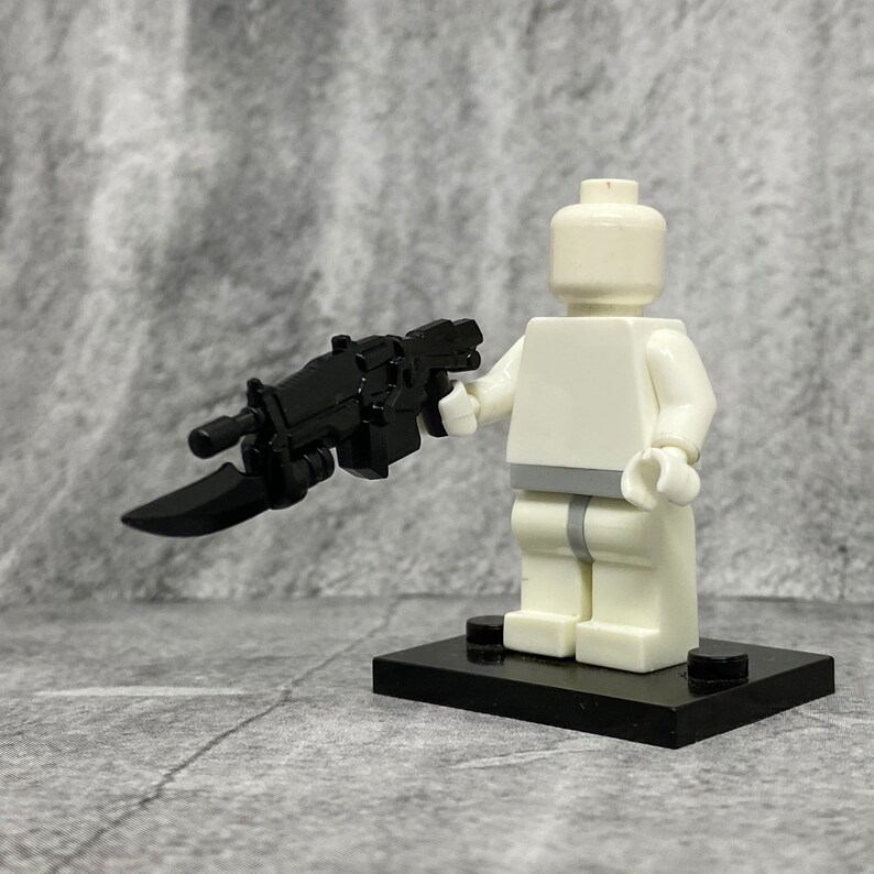 5-pack Custom Sci-fi Rifle w/ Bayonet lot for Minifigures | A80205 Rifle | Minifigure NOT INCLUDED Blocks Compatible image 2