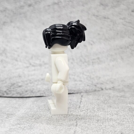 5-pack Samurai Black Hair Messy W/ Ponytail Lot for Minifigures