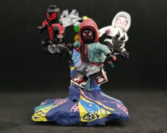 Handcrafted MOC Masterpiece Collection Across the Spiderverse Statuette