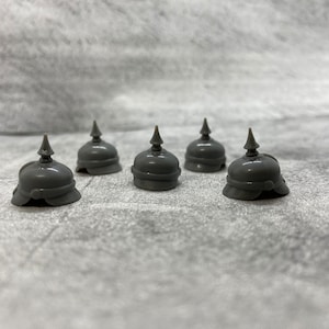 5-pack Custom Prussian Helmet lot for Minifigures | B17070 |  Minifigure NOT Included Blocks Compatible picklehelm Austrian