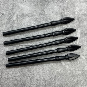 5-pack Spear Black lot for Minifigures | B80926 |  Minifigure NOT Included Blocks Compatible