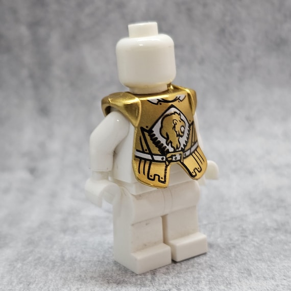 5-pack Custom Gold Lion Head Armor lot for Minifigures ga6913 Knight  Minifigure NOT Included gold white Blocks Compatible