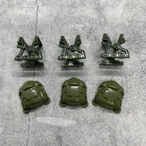3-pack Airborne Kit (Vest & Chute Pack) lot for Minifigures | B60243 |  Minifigure NOT Included Blocks Compatible