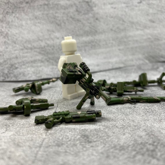 Custom Jungle Camo Soldier Gun Pack for Minifigures C1gc01