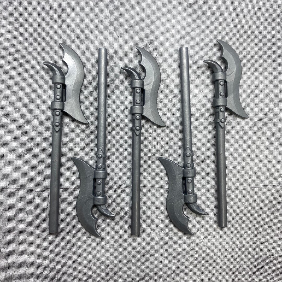 5x Wing Pole Axe Gray Blocks Weapons Accessories For Minifigures By MuseBrickArts - View #6