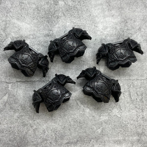 5-pack Custom Kings Knight Armor Black lot for lego Minifigures | C50947 | elf elven Blocks Compatible weapons accessories