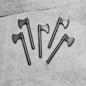 5-pack Axe Dark gray lot for lego Minifigures | gA4b336 |  Minifigure NOT Included Blocks Compatible