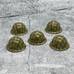 5-pack Japanese Tan WW2 Helmet camo lot for lego Minifigures | D107045 |  Minifigure NOT Included Blocks Compatible