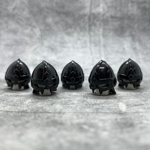 5-pack Roman Knight Gladiator Helmet Black lot for Minifigures | ga34383 |  Minifigure NOT Included Blocks Compatible