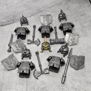 5er Pack Zwergen Rüstung Waffen Set Lot für lego Minifiguren | a11DM99 |  Minifigur NICHT Enthaltene Blöcke Kompatibel für