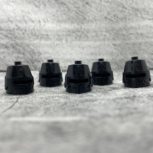 5-pack Custom Knight Helmet Black lot for Minifigures | E9TK24 |  Fits Plume Minifigure NOT Included blocks compatible templar