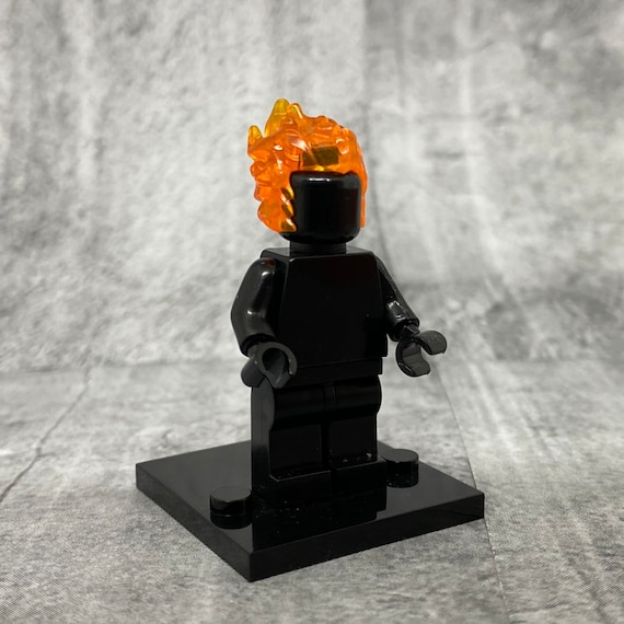 Headgear Head Cover Minifigure Trans-Orange Flame Head Piece LEGO