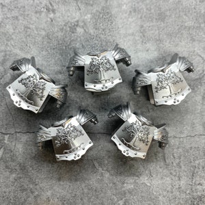 5-pack Gondor Armor Silver lot for lego Minifigures | f80919 |  Minifigure NOT Included Blocks Compatible weapons accessories