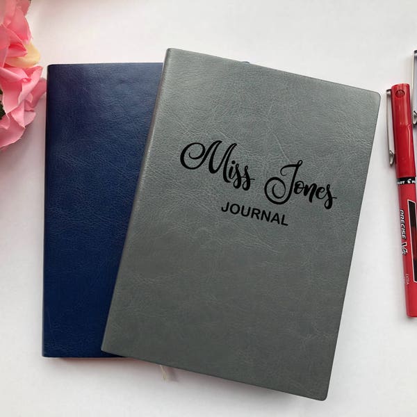 Personalised Journal, Custom Small Notebook, Birthday Gift, Wedding Party Gift, Travel Gift, Teacher's Gift, Christmas Gift, Journal 2018