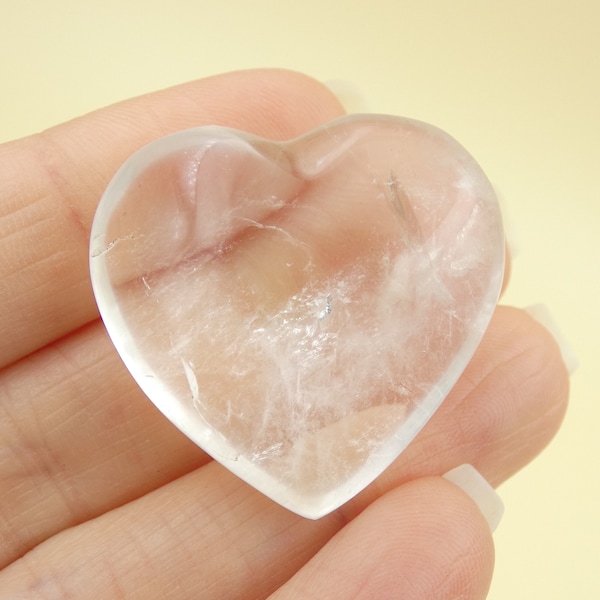 Quartz heart, rock crystal - natural stone