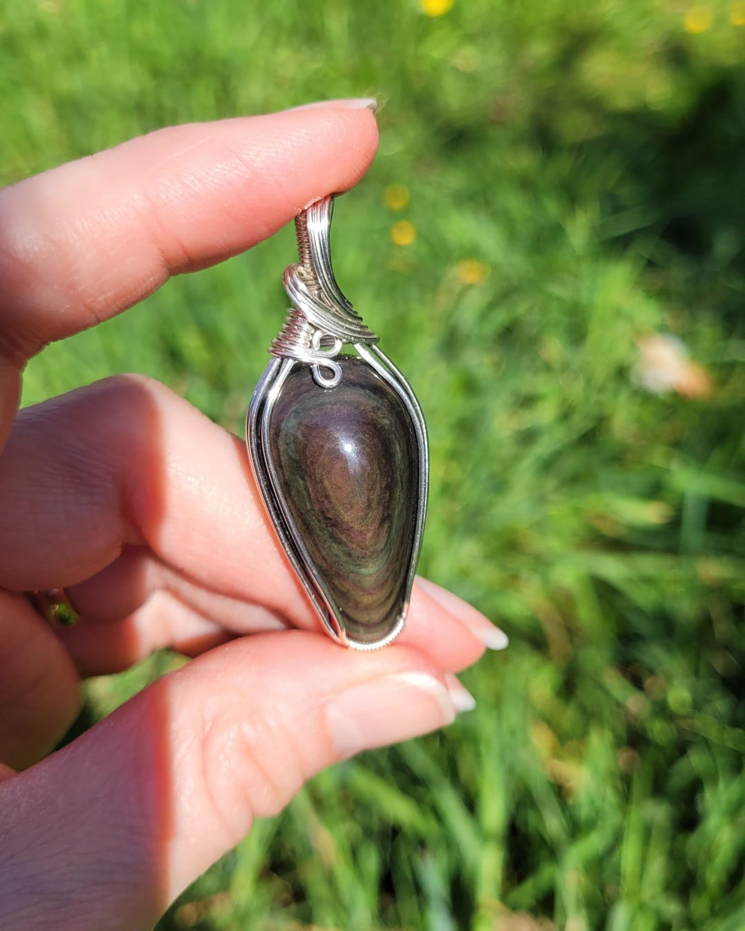 Pendentif Obsidienne Manta Huichol main image 1