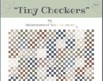 Tiny Checkers Quilt Pattern: Jelly Roll Friendly (PDF Pattern)