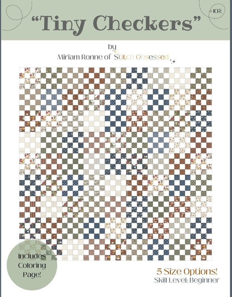 Tiny Checkers Quilt Pattern: Jelly Roll Friendly (PDF Pattern) - Etsy
