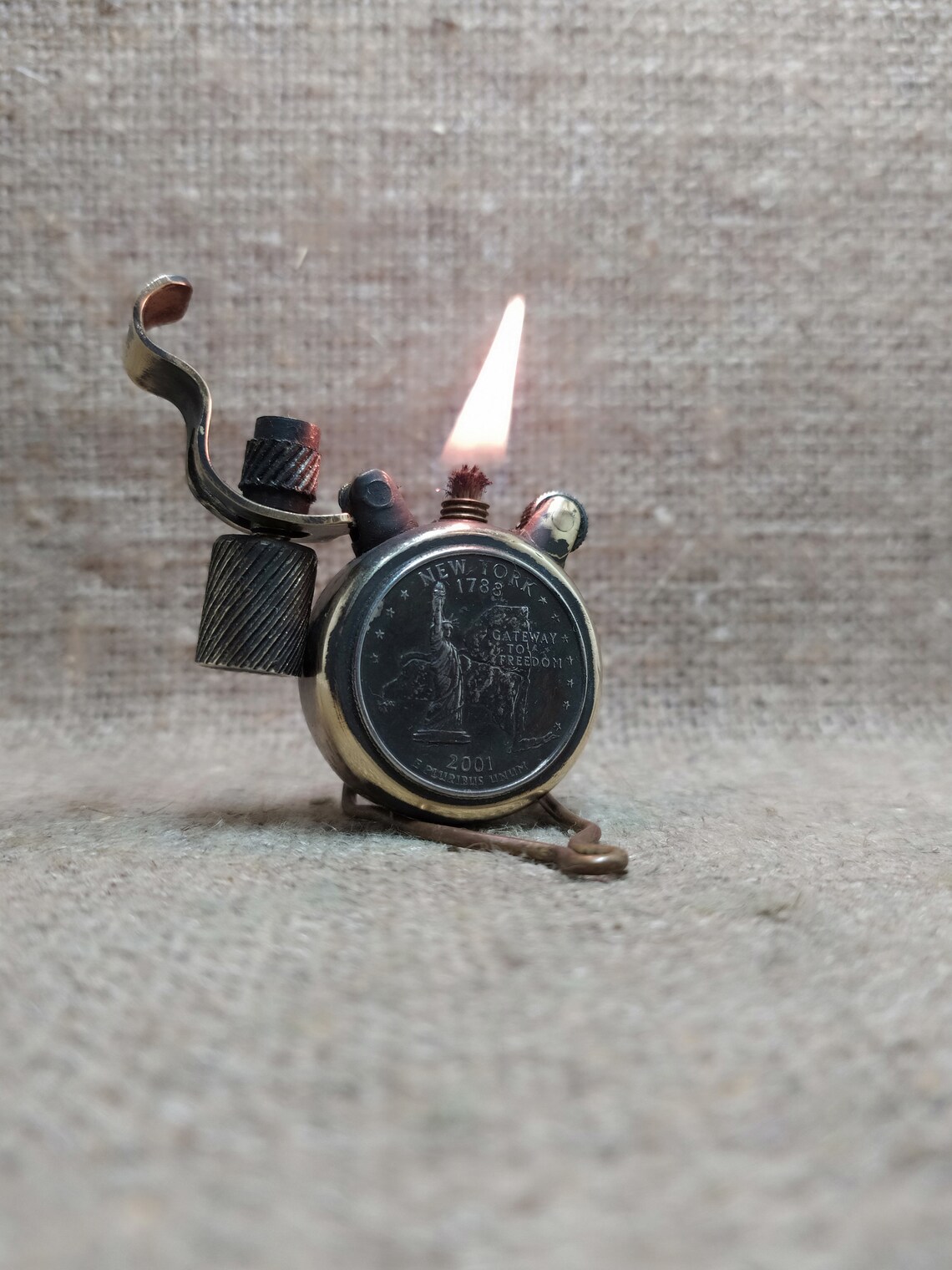 Vintage Petrol Lighter New York Handmade Steampunk Etsy