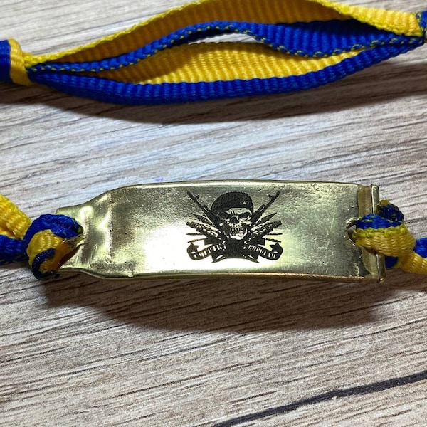 Bracelet Ukraine pour hommes Brass Brutal Bracelet Ukraine Cadeau militaire, Bracelet homme unique, Mémoire Bracelet militaire Charme