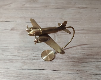 cargo airplane model brass Trench Art