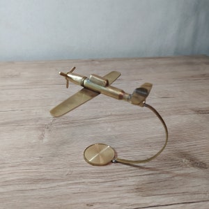 fighter aircraft model brass Trench Art