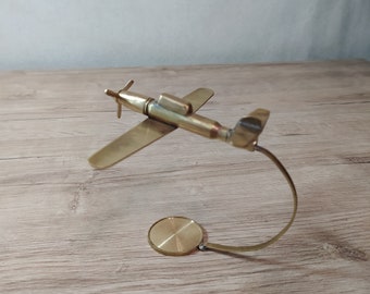 fighter aircraft model brass Trench Art