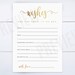 Printable Wishes for the Bride Note Card, Advice for the Bride Note ...