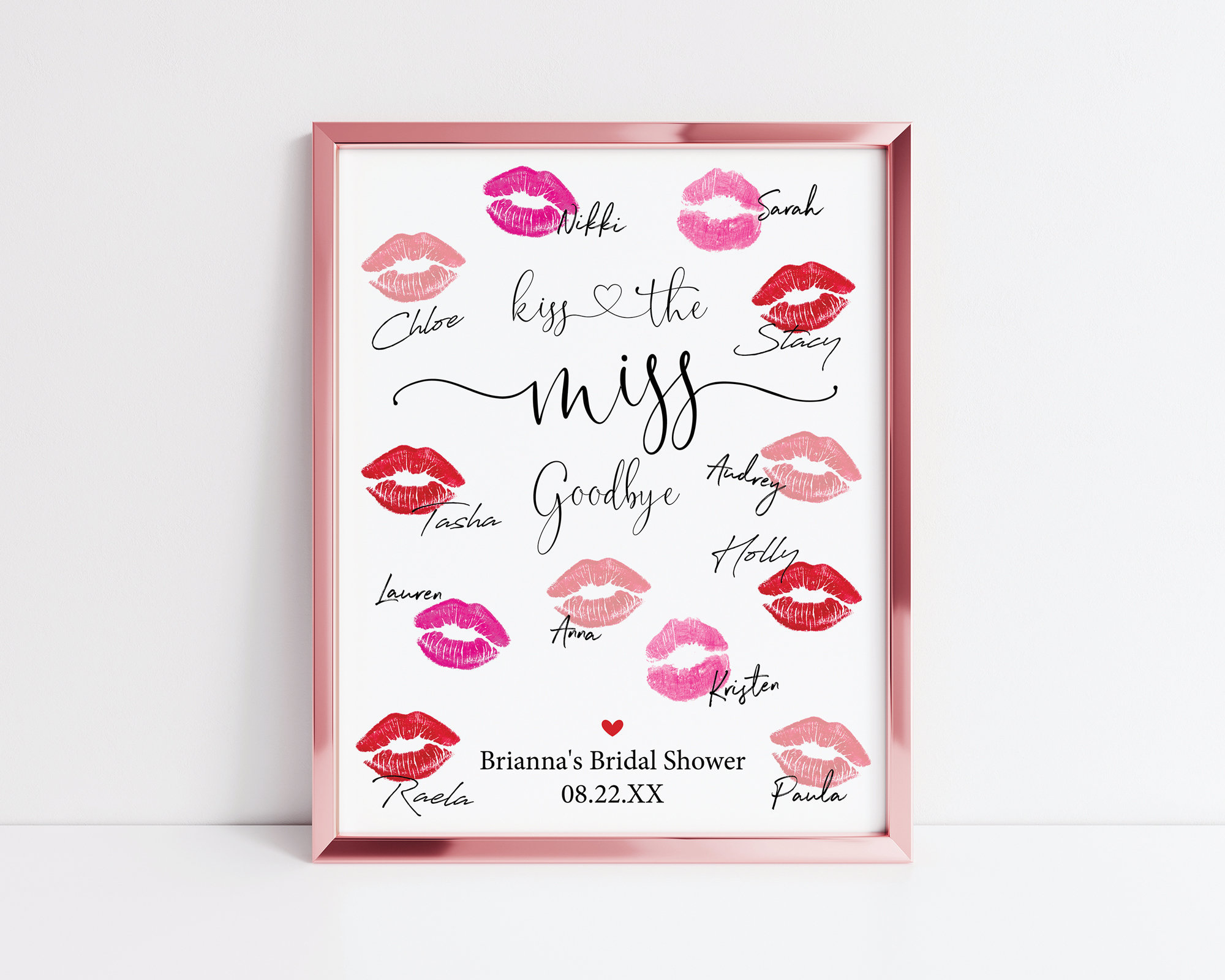Printable Kiss the Miss Goodbye Sign Editable Template PDF - Etsy UK