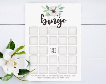 Afdrukbaar bruids bingospel, bruids douche bingo