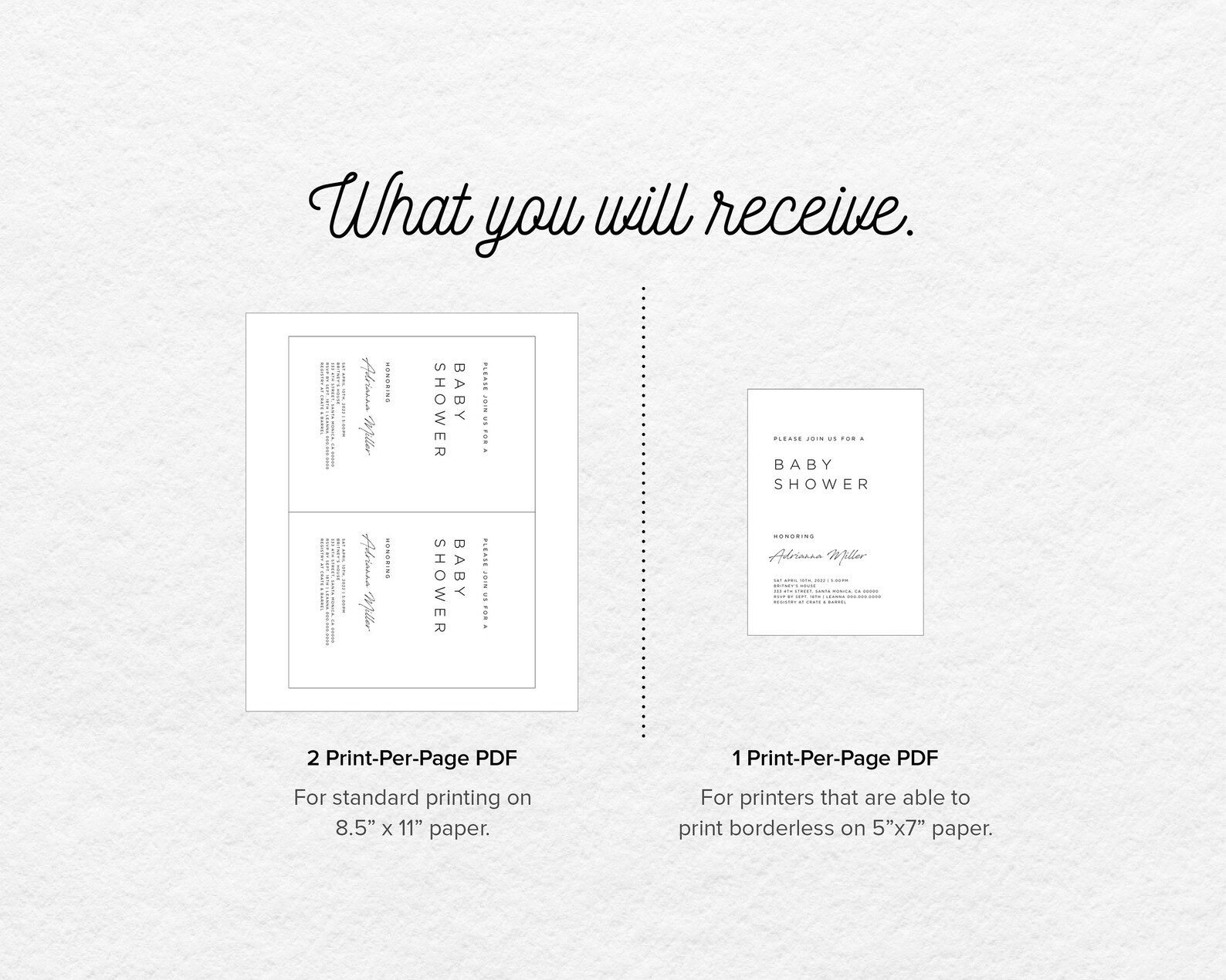 Printable Baby Shower Invitation Simple Baby Shower Etsy