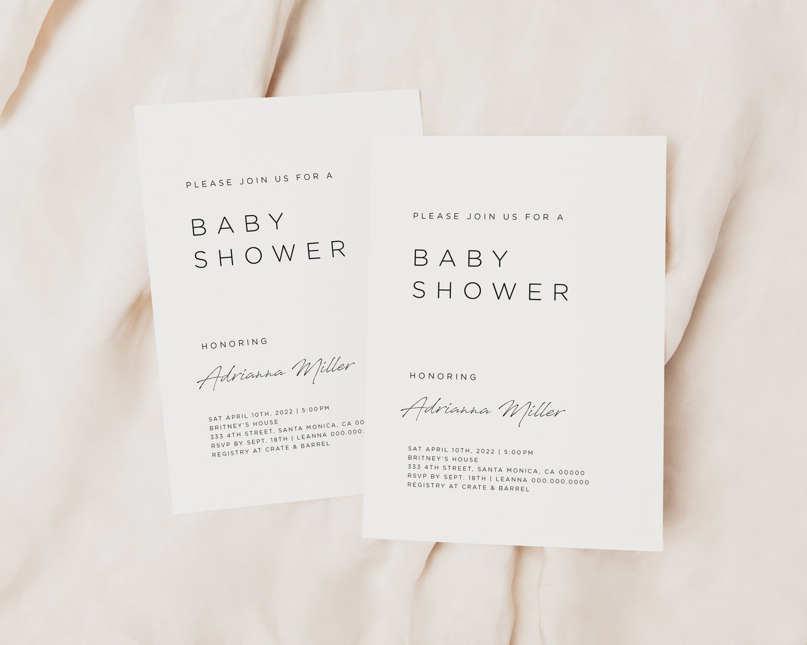 Printable Baby Shower Invitation Simple Baby Shower - Etsy