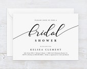 Printable Bridal Shower Invitation Simple, Bridal Shower Invitation Modern, Invitation Minimal, Bridal Shower Invite Simple, Minimalist