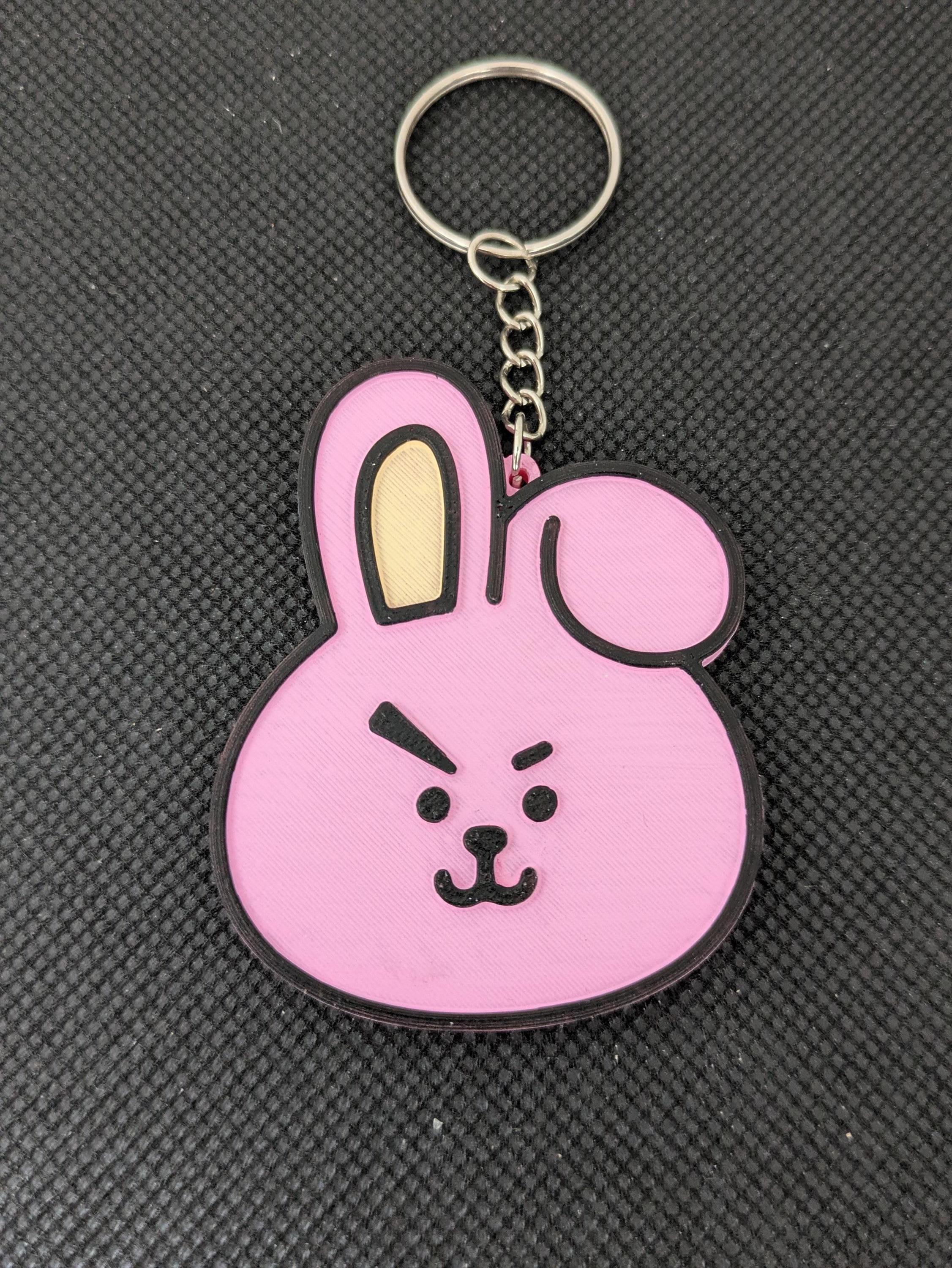 BTS BT21 COOKY Keychain | Handmade 3D Printed Kpop Keyring, Fan