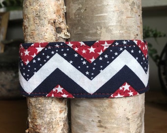 American flag dog collar martingale and buckle collar