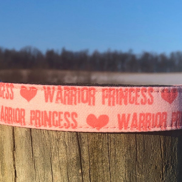 Warrior Princess dog collar martingale or buckle