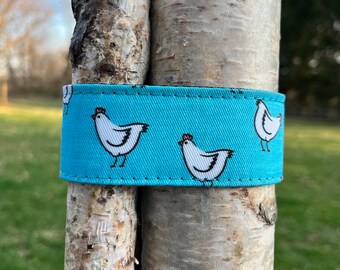 Chickens dog collar martingale or buckle