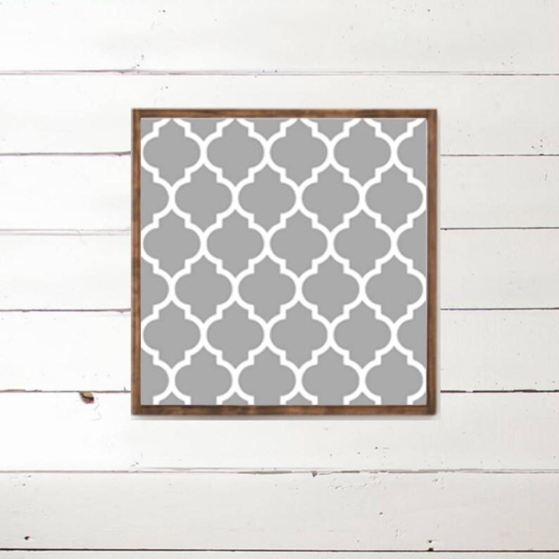 Quatrefoil Wood Sign Pattern Home Decor Wood Signs Etsy