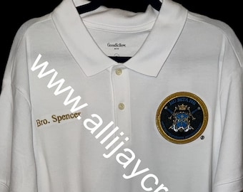 Mu Beta Phi White Polo Shirt